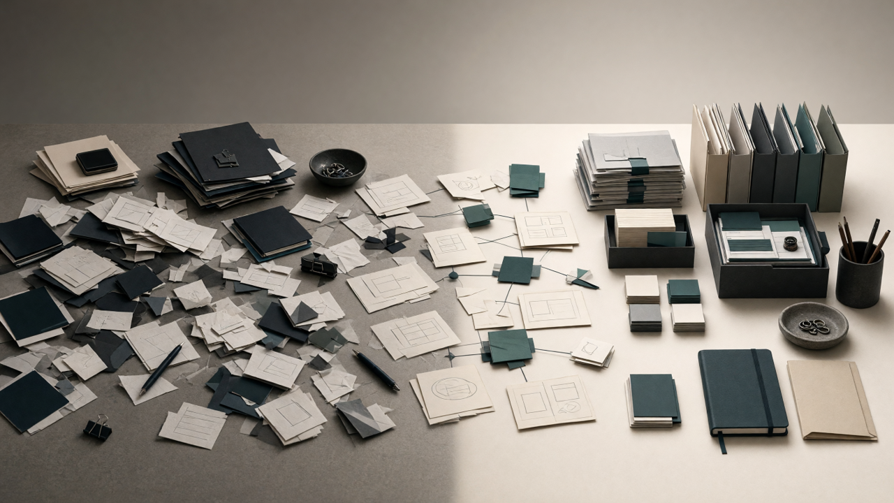 Scattered information becoming a structured AI work system